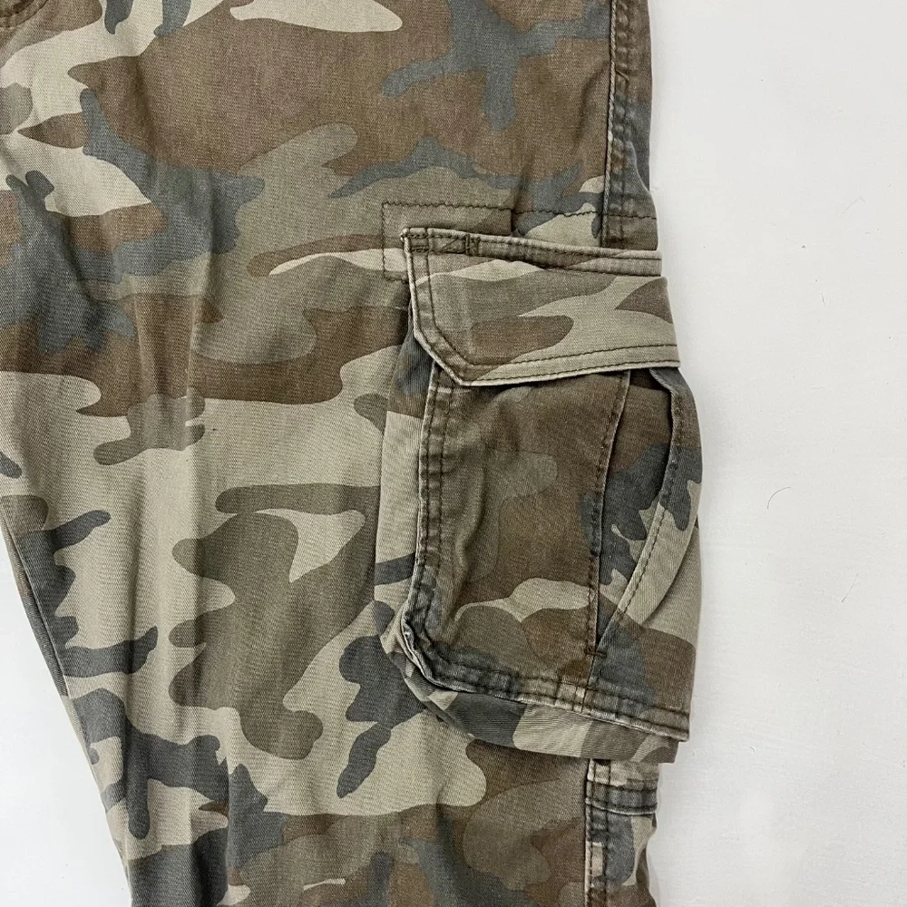 Wrangler Mens 38x30 Regular Taper Cargo Pants Green‎ Camouflage Army Flat Front